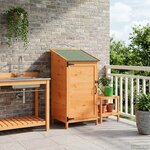 vidaXL Abri de jardin Marron 59 x 56 x 113 5 cm Bois de Sapin Massif
