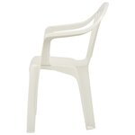 vidaXL Chaises empilables de jardin 45 Pièces Plastique Blanc