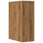 vidaXL Armoire de salle de bain étroite avec roulettes chêne artisanal