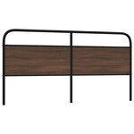 vidaXL Tête de lit chêne marron 190 cm acier et bois d'ingénierie