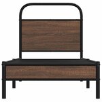 vidaXL Cadre de lit sans matelas 75x190cm chêne marron bois ingénierie