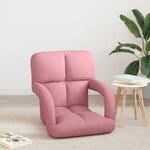 vidaXL Fauteuil de sol ajustable Rose Velours
