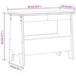 vidaXL Banc d'entrée cire marron 60x28x45 cm bois de pin massif