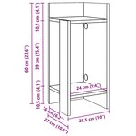 vidaXL Tables d'appoint 2 Pièces avec étagère gris béton 25 5x27x60 cm
