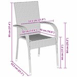 vidaXL Ensemble de salle à manger pour jardin 3 Pièces Marron Poly rotin