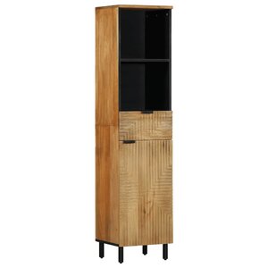 vidaXL Armoire salle de bain marron 38x33x160 cm bois massif manguier