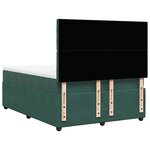vidaXL Sommier à lattes de lit et matelas Vert foncé 140x190cm Velours