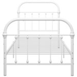 vidaXL Cadre de lit sans matelas blanc métal 100x200 cm