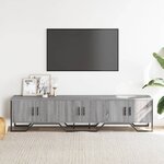 vidaXL Meuble TV sonoma gris 180x34x41 cm bois d'ingénierie