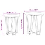Table d'appoint vidaXL 2 pièces en bois vintage  stratifié et métal