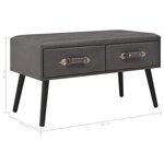 vidaXL Table basse Gris 80x40x46 cm Similicuir