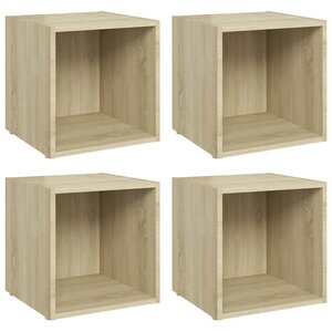 vidaXL Meubles TV 4 Pièces chêne sonoma 37x35x37 cm bois d’ingénierie