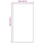 Tapis Shaggy avec support en latex Marron 80x150 cm