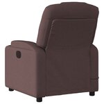 vidaXL Fauteuil de massage inclinable Marron foncé Tissu
