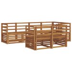 vidaXL Ensemble de canapés d'extérieur 7 pc Naturel Polyester