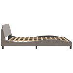 vidaXL Cadre de lit sans matelas taupe 160x200 cm tissu