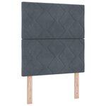 vidaXL Tête de lit en velours gris foncé avec blocs en diamant - 80 cm