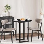 vidaXL Plateau de table Noir 70 x 70 x 1.5 cm Bois d'ingénierie