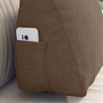 vidaXL Coussin de Dos Marron 45 x 20 x 35 cm tissu