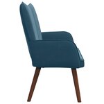 vidaXL Sofa 2 places Bleu 115 x 61 x 87 cm Velours