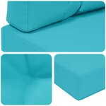 vidaXL Coussin de canapé d'extérieur Polyester Turquoise 60 x 60 cm