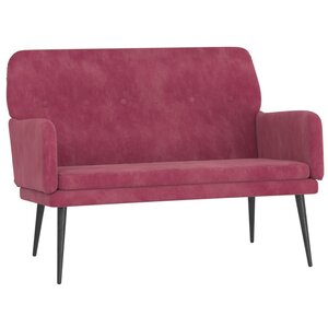 vidaXL Banc Rouge bordeaux 108x79x79 cm Velours