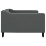 vidaXL Lit de jour gris foncé 100x190 cm tissu