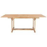 vidaXL Table de jardin extensible 150-200x100x75 cm Teck solide