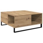 vidaXL Table basse Chêne artisanal 80 x 80 x 36 5 cm Bois d'ingénierie