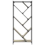 vidaXL Bibliothèque chêne sonoma 79x30x180 cm bois ingénierie et métal