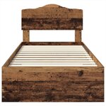 vidaXL Cadre de lit Bois ancien 90 x 190 cm Bois d'ingénierie