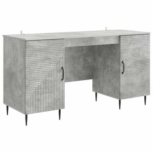 vidaXL Bureau Gris béton 142 5 x 50 x 75 cm Bois d'ingénierie