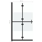 vidaXL Paroi de douche pliable Verre ESG demi-dépoli 90x190 cm