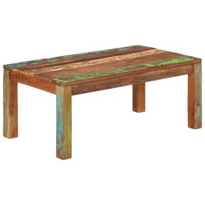 vidaXL Table basse 110x55x40 cm bois de récupération massif