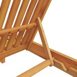 vidaXL Transat 3 Pièces Marron 200 x 120.5 x 84.5 cm Bois d'acacia massif