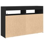 vidaXL Buffet Noir 116 x 30 x 75 cm Bois d'ingénierie