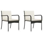 vidaXL Ensemble de jardin Noir polyrotin