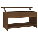 vidaXL Table basse Chêne marron 102x50x52 5 cm Bois d'ingénierie
