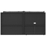 vidaXL Salon de jardin 5 Pièces avec coussins Noir Résine tressée