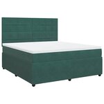 vidaXL Sommier à lattes de lit et matelas Vert foncé 180x200cm Velours