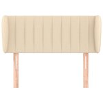 vidaXL Tête de lit avec oreilles Crème 93x23x78/88 cm Tissu