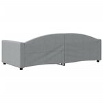 vidaXL Lit de repos sans matelas gris clair 90x200 cm tissu