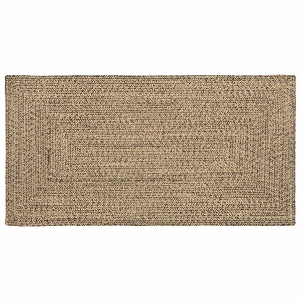 vidaXL Tapis de surface Rectangulaire Naturel et Noir 100 x 200 cm
