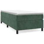 vidaXL Sommier à lattes de lit et matelas Vert foncé 80x200 cm Velours