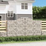 vidaXL Paniers à gabions arqués 8 Pièces 300x30x160/180 cm fer galvanisé
