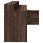 vidaXL Bureau et lumières LED chêne marron bois d'ingénierie