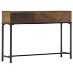 vidaXL Table console 120x30x80 cm bois de récupération massif