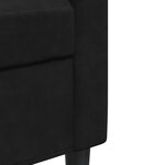 vidaXL Canapé à 3 places Noir 210 cm Velours