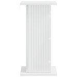 vidaXL Support de Plante 2 pc Blanc brillant 30 5 x 30 x 60 5 cm