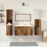vidaXL Ensemble de meubles salle de bain 4 Pièces bois d'ingénierie